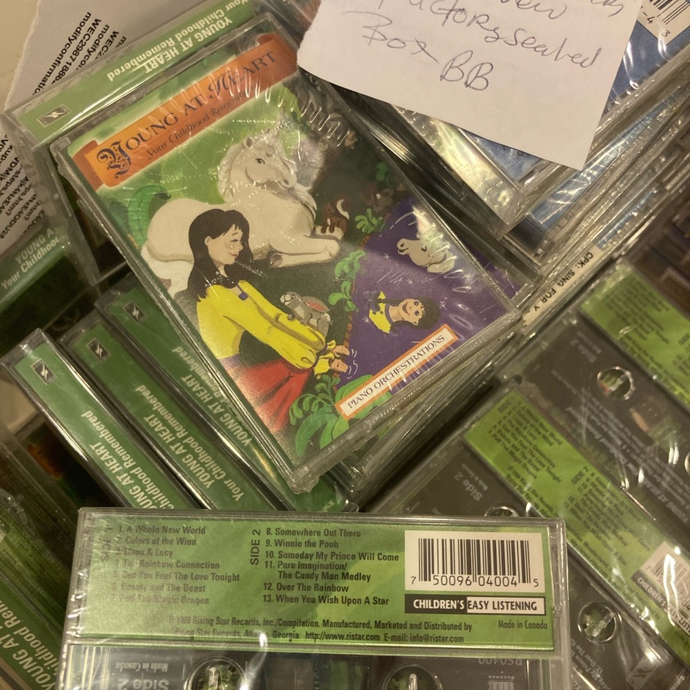 Young at Heart Cassette Tapes
A Whole New World Colors, candy man